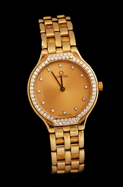 de ville omega 18k gold ladies watch vintage|omega deville ladies quartz watch.